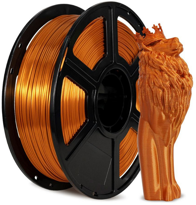 플래시포지 실크 3색 PLA 필라멘트 1.75mm 공압출 골드 레드 퍼플 레인보우 3D 프린터 필라멘트 360 멀티컬러 시프팅 컬러 효과로 매혹적인 마감, 1 Silky Copper