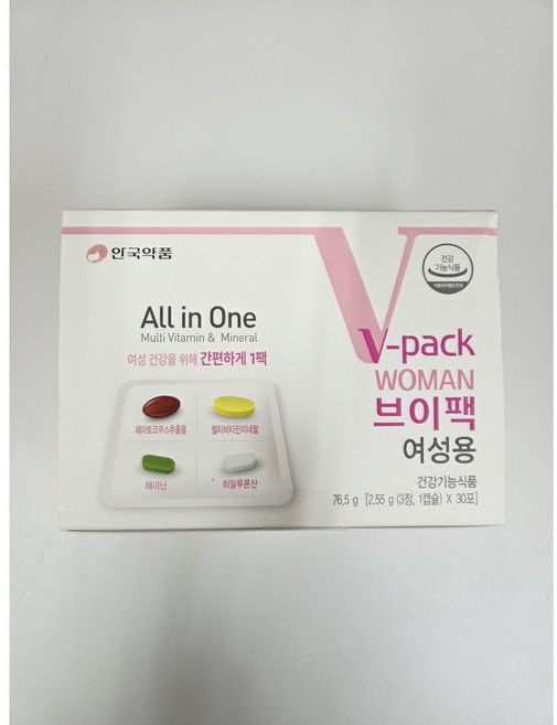 브이팩 여성용 멀티비타민, 30회분, 1개
