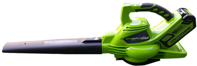 (흡입겸용 340) 그린웍스 G-MAX 40V 충전식 송풍기 브로워 베어툴(본체만) 제설작업 낙엽청소 기관 공장, 1개