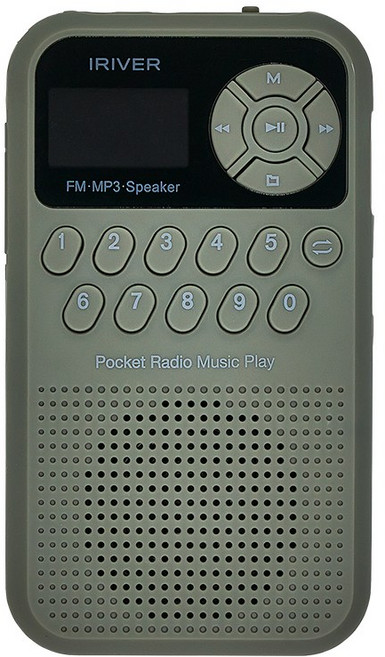 아이리버 효도라디오 IRS-C202BT 블루투스 스피커 휴대용 라디오 부모님선물 한글LCD 간편사용, 카키