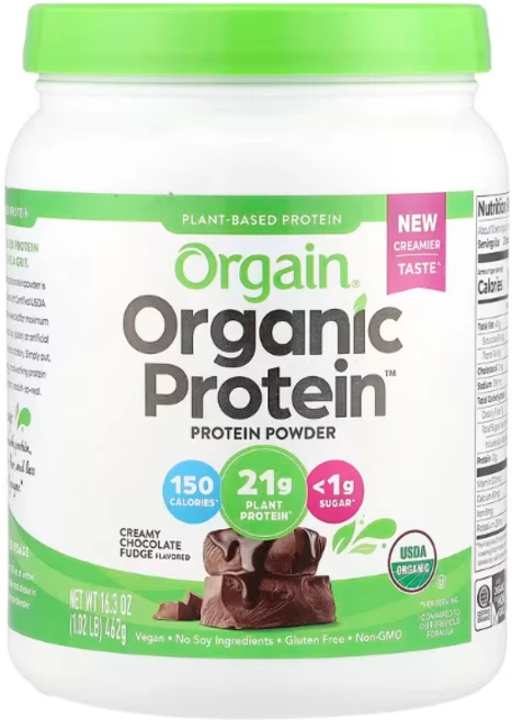 올게인 프로틴 파우더 식물성 크리미 초콜릿 퍼지 462g(1.02lbs), 1개, 462g - 쿠팡