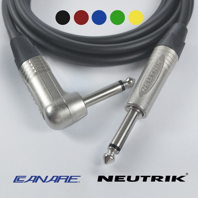 카나레 케이블 뉴트릭 기타 케이블 1m - 30m TS ㄱ자 베이스 앰프 키보드 오디오인터페이스 스피커 NP2RX MGC-181, 블랙