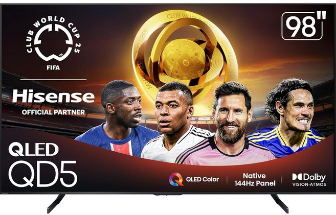 하이센스 QD5 시리즈 98인치 QLED 4K UHD 구글 스마트TV 2025년형 98QD5QG 144Hz VRR ALLM 돌비비전 애트모스, 하이센스 98인치 QD5 시리즈 98QD5QG 2025