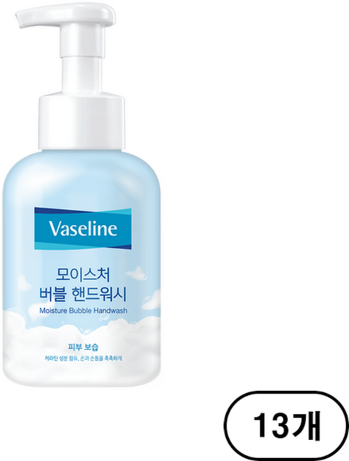 바세린 모이스처 버블 핸드워시, 500ml, 13개