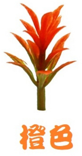 【微景小舖】模型材料 建築模型沙盤 模型配景 微景觀盆栽擺件 DIY花盆裝飾, 蘭花-橙色,約2.5cm, 橙色