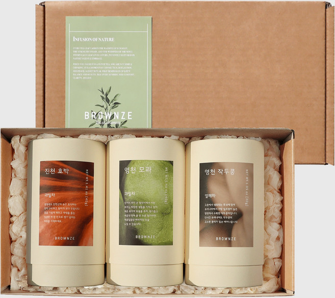[브라운즈] 디카페인 한국 과일차 3종 선물세트, 1개
