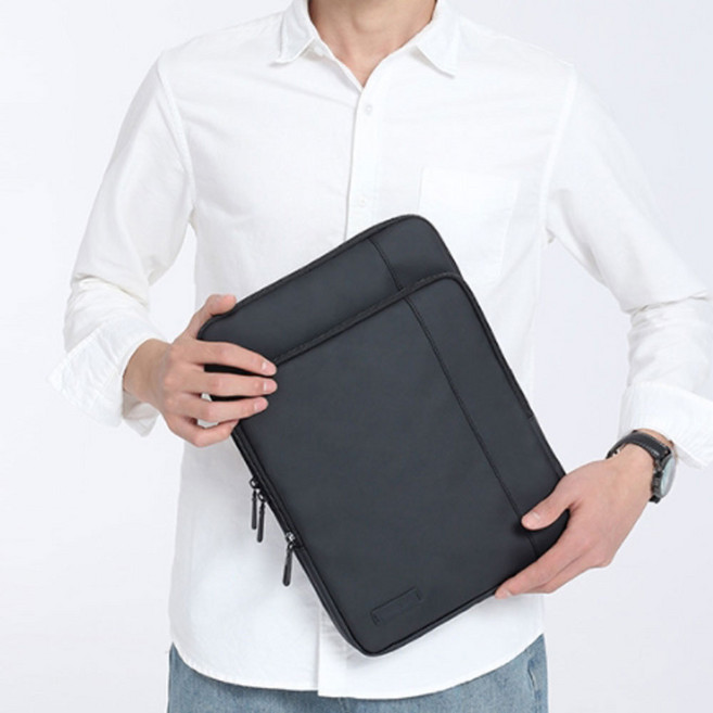 아이패드 경량 슬림 태블릿 파우치 맥북 13인치 15인치 서류 클러치 방수 케이스 가방, 그레이, 1개