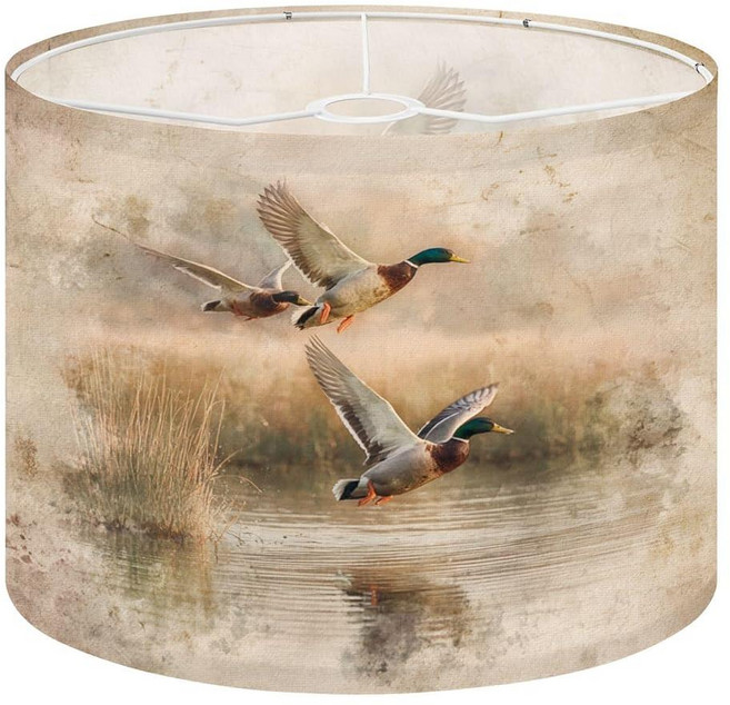 Lampshades Rustic Lamp Shades 1 Pack Vintage Fishing Hunting Mallard Duck Farmhouse Ducks Water Dr, Color2
