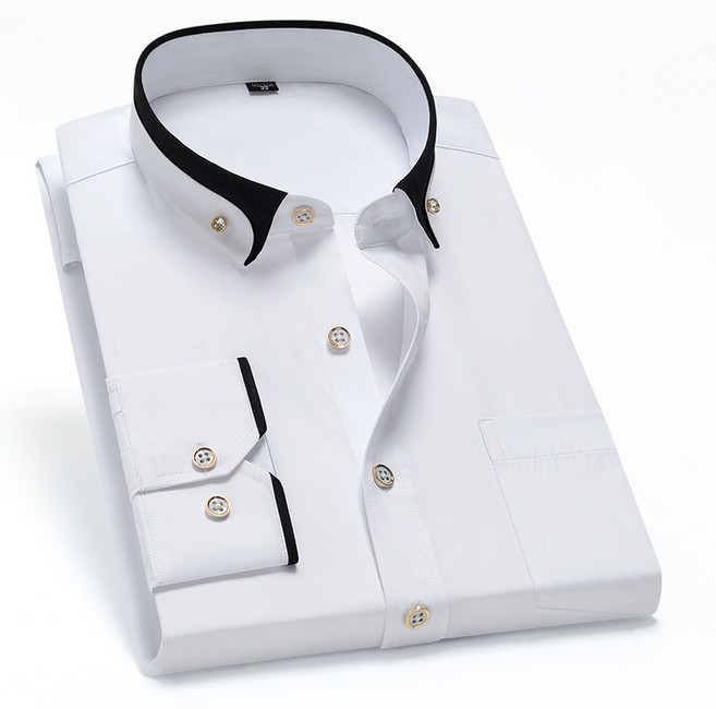 ANYOU 남성 와이셔츠 사계절 비즈니스 정장 긴팔 스판 편안한 직장인 남방