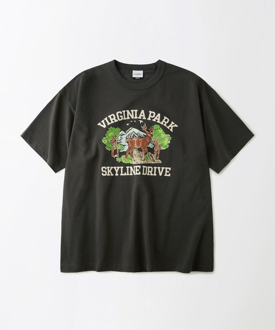 아웃스탠딩 OUTSTANDING V.S.C TEE VIRGINIA PARK CHARCOAL