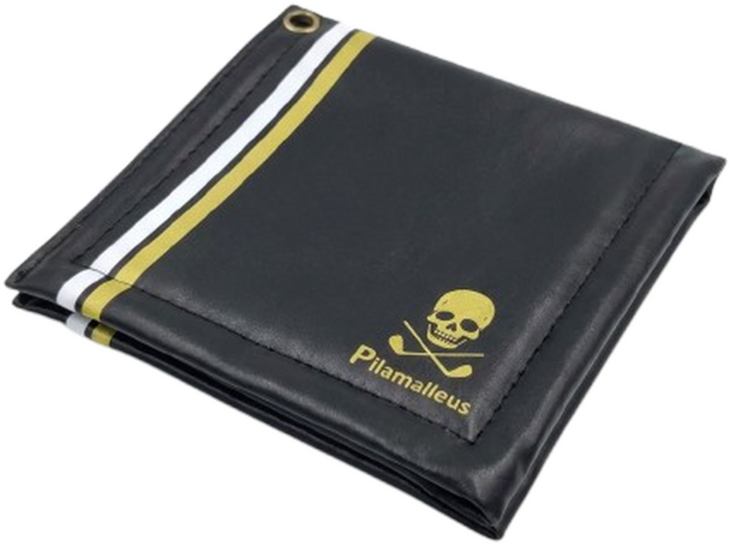 해골 극세사 골프 릴타올 골프수건, 1개, 블랙