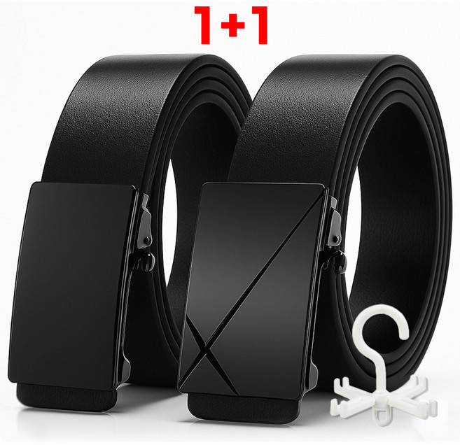 다두이다 남성 모던디자인 무소음 정장 캐주얼 자동버클 가죽벨트
