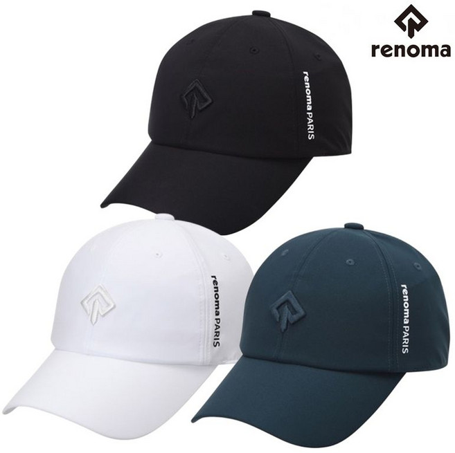 기타 레노마골프 남성 골프 솔리드 절개 디테일 캡모자 N 5026, 색상 화이트, 색상/화이트, 1개