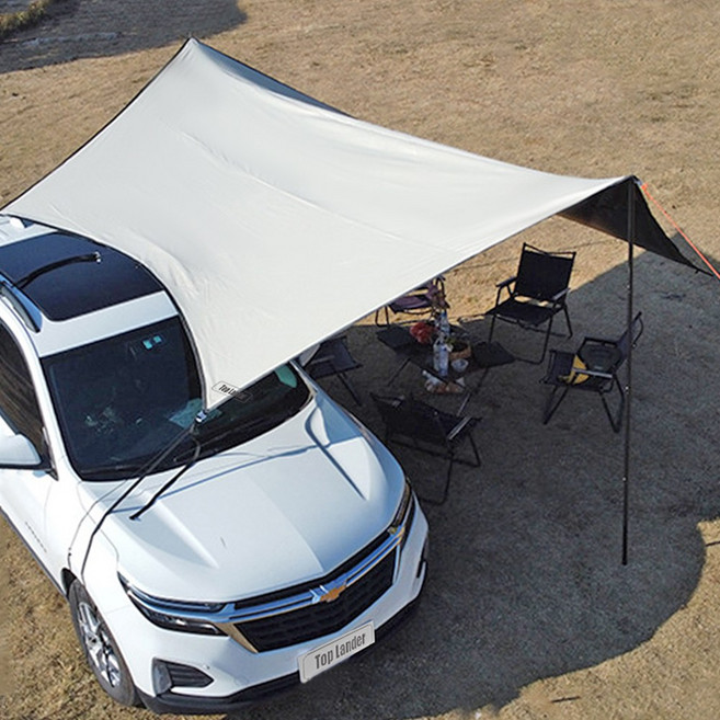 탑 랜더 완벽한 99.99% 빛 차단 대형 헥사 옥스포드 캠핑 방수 암막 블랙코팅 타프 그늘막 500x450, 타프 세트, 베이지