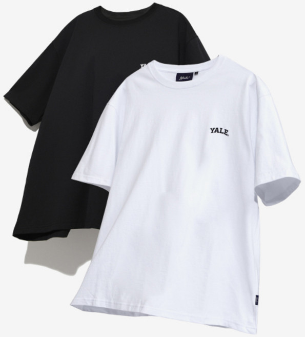 예일 YALE [16수 코마사] 2PACK 스몰아치 반팔티셔츠 화이트블랙