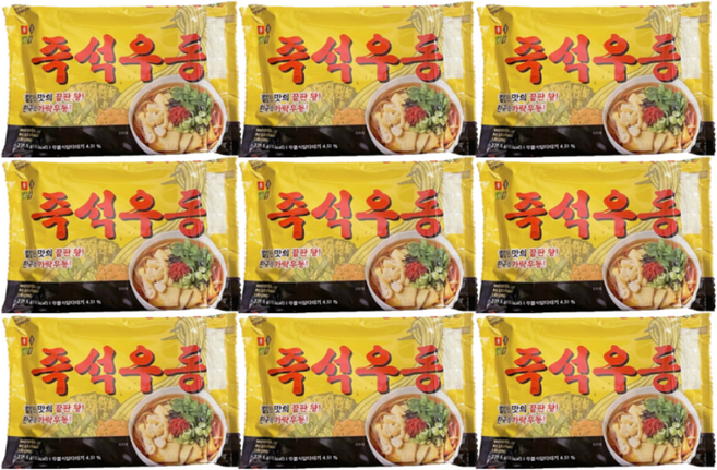 우불식당 즉석우동, 221.5g, 9개