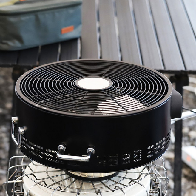 Geek 히텁팬 2세대 난로팬 캠핑 텐트 난방 따뜻한 공기순환기 블랙색상+전용가방포함, 히텁팬 2세대 블랙색상