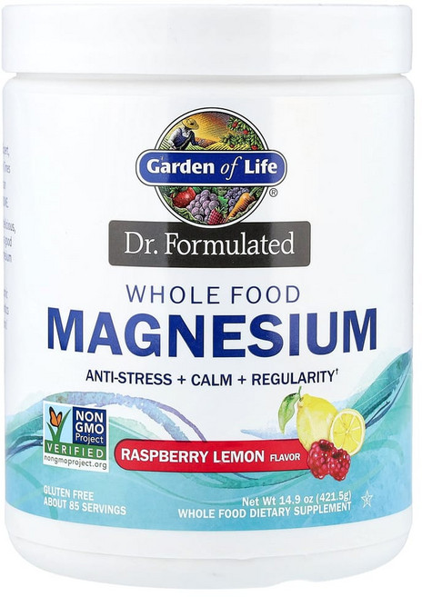 Garden of Life Whole Food Magnesium 가든오브라이프 훌 푸드 마그네슘 라즈베리 레몬 14.9oz/421g, 1개, 421.5g
