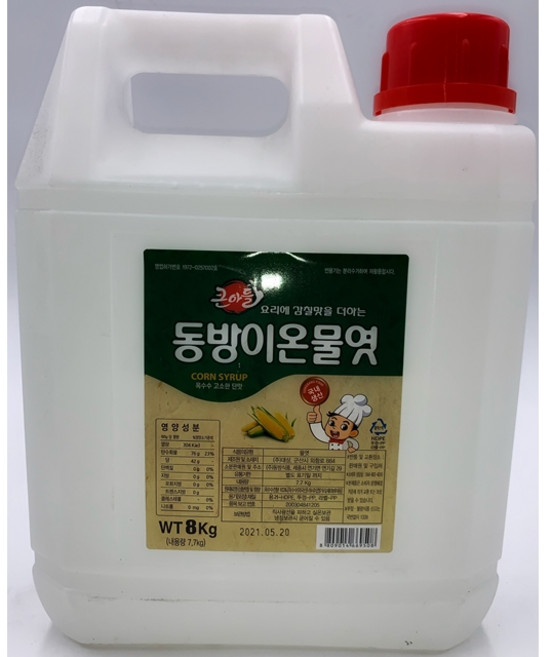 동방식품 동방 이온물엿 8kg / 업소용/ 대용량/ 물엿/ 큰아들/신동방, 1개