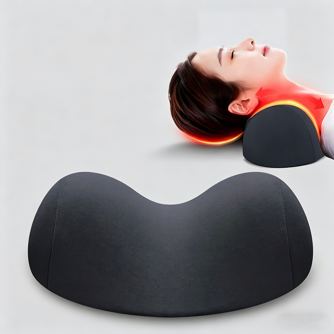 CIVILEE 3D 경추 베개 고밀도 메모리폼 목 지지 베개, 1개, 짙은 회색