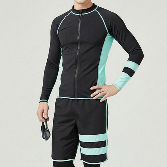 UPPERCUT 민트 커플래쉬가드 래쉬가드 세트