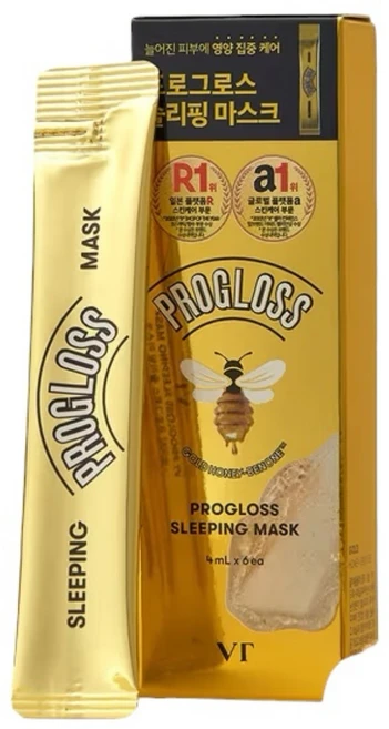VT 프로그로스 슬리핑 마스크 1박스(6EA) 4미리 * 6p 1박스 제품!!, 60개, 4ml - 쿠팡