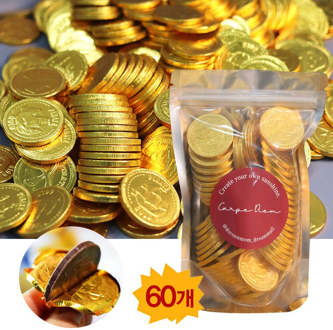 금화 동전 초콜릿 코인 밀크초콜렛 (캔디케인스증정), 300g, 1개