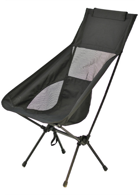 Frokom 초경량 접이식 캠핑의자 휴대용 아웃도어 피크닉 감성 캠핑체어, 대형, 1개, 블랙