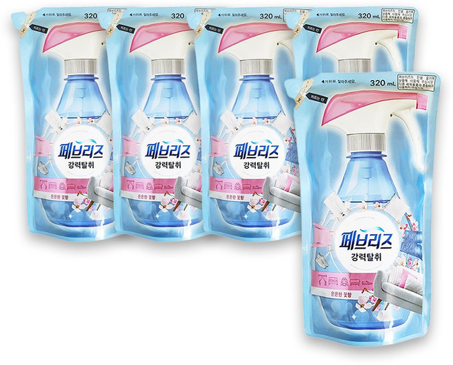 페브리즈 섬유탈취제 리필 은은한향, 5개, 320ml