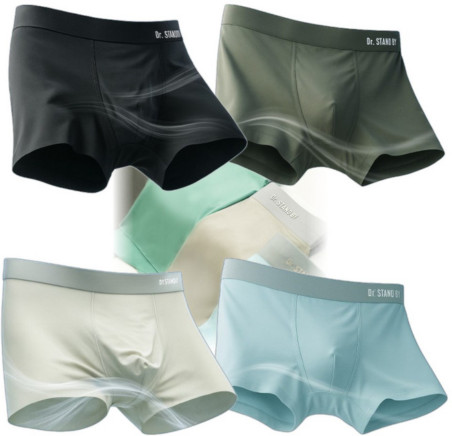 [여름남자팬티1위]닥터스탠바이 드로즈 한국의류시험연구원 인증 항균 남성 통기성 팬티 3종 세트 (추가1장 무료 3+1=총4장)