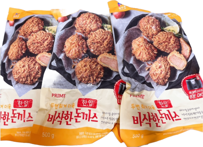 [목우촌]에어프라이어 프라임 한입 돈까스 500g x3, 6개
