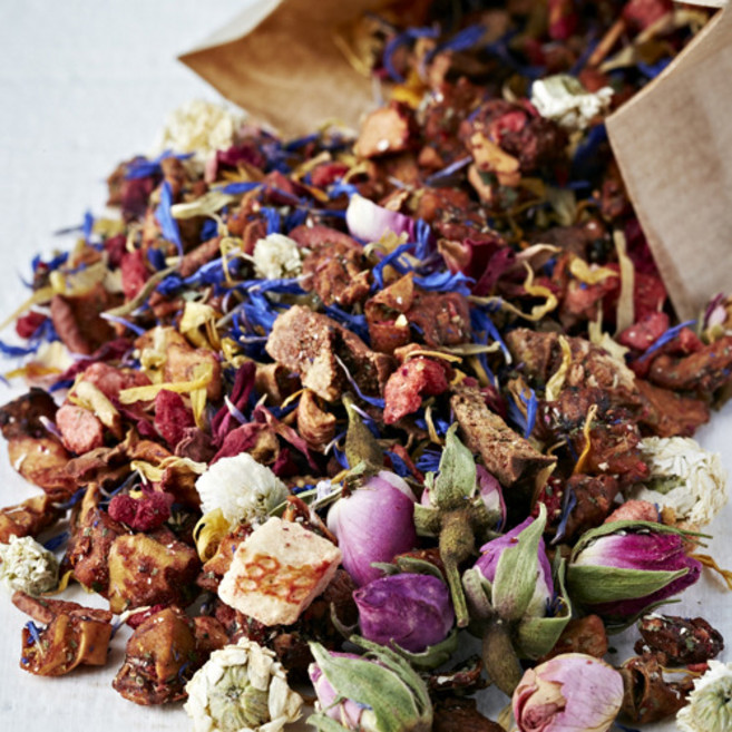 독일 허브차 꽃차 블랜드티 리필형 150g 업소 카페용 과일차 아이스티용 허브티, 1개, 1개입