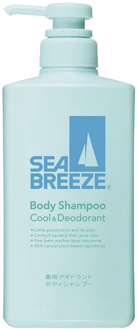 씨브리즈 쿨 & 데오트란트 바디샴푸, 1개, 490ml - 쿠팡