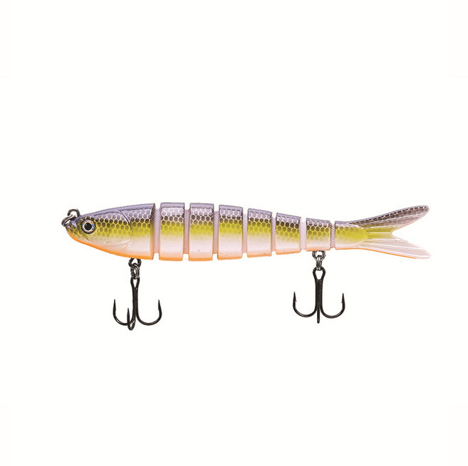 한현 8단 관절 물고기루어미끼13.5cm/23g, 노란색