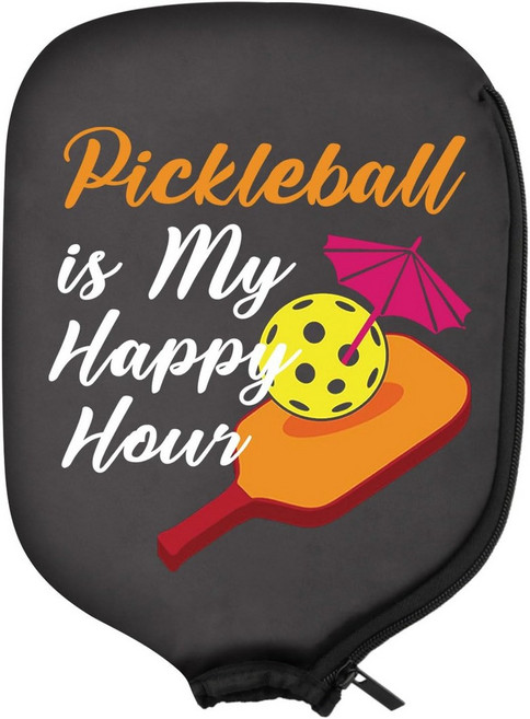 HOLP 2PC 피클볼 패들 커버 피클볼은 플레이어를 위한 나의 해피 아워 라켓 가방 선물입니다, My Happy Hour