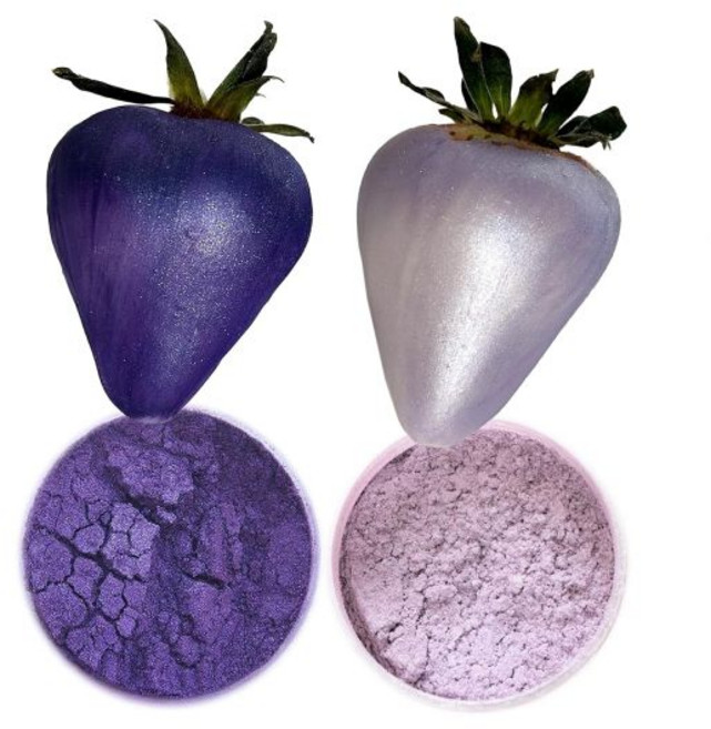 Capacillo's Cake Supplies 식용 글리터 펄 다이아몬드 광택 가루 케이크 장식용 로얄 블루와 실버 초콜릿 페인트 딸기 컵케이크 음료 젤리 샷 그리고 모든 디저, 라벤더 보라