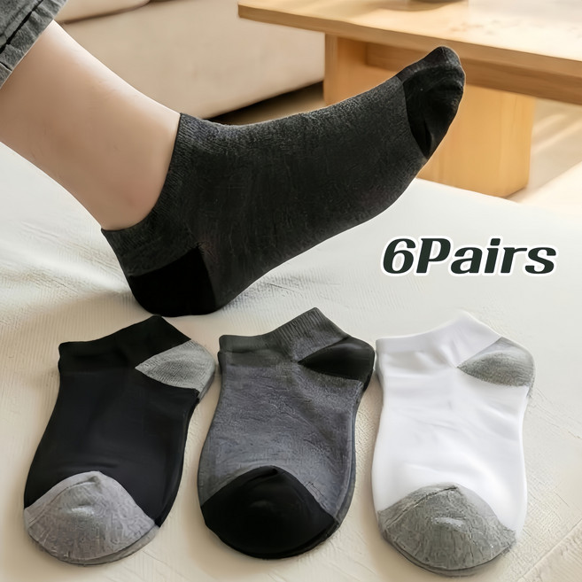 쓸리미너 양말 남성용 발목 스니커즈 여름 양말 6켤레