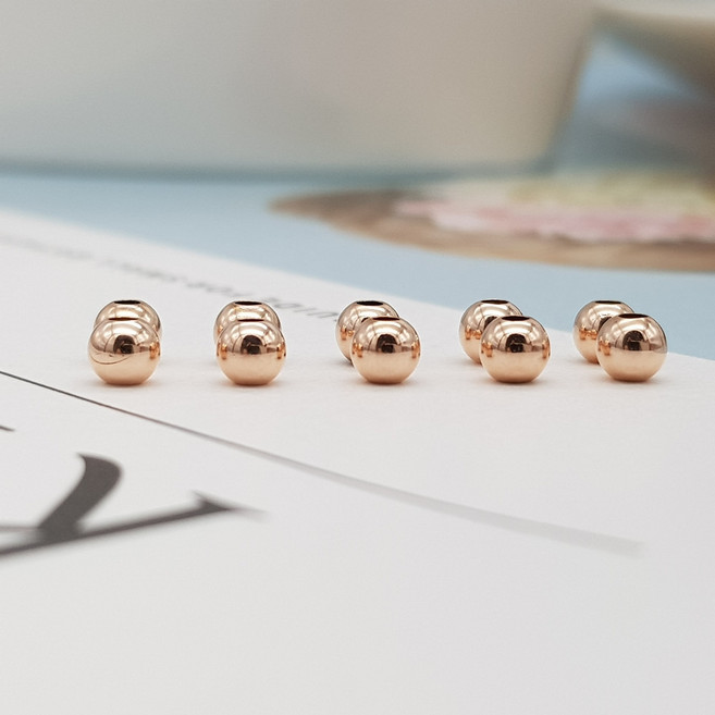 14K 금볼 6mm 10개 비즈 팔찌 목걸이 DIY 부자재 재료