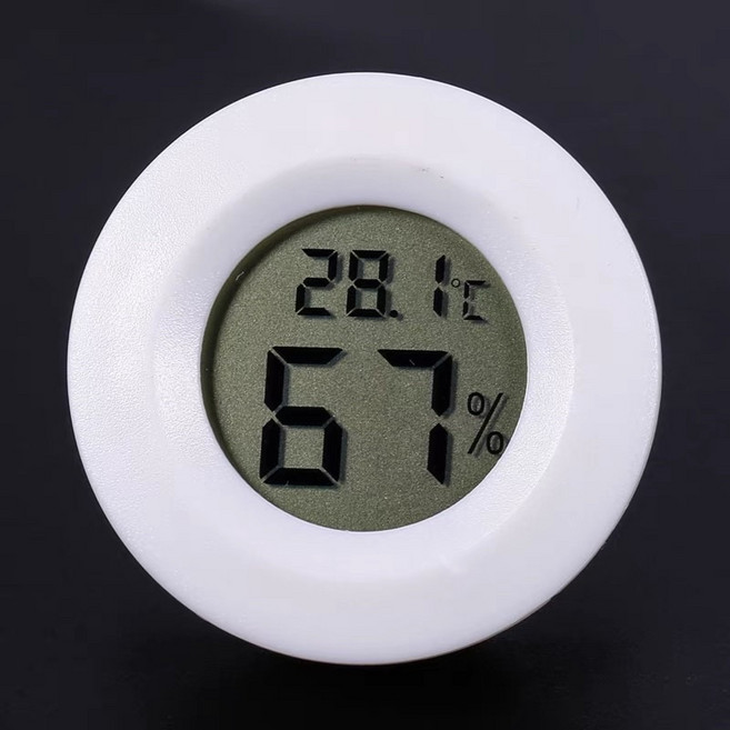 康遠 電子數字溫濕度計 爬蟲寵物箱適用 攝氏華氏切換, 白色, 1個