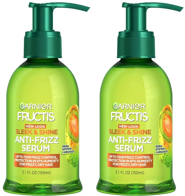 Garnier Fructis Sleek Shine Anti-Frizz Serum 가르니에 프룩티스 슬릭앤샤인 안티프리즈 헤어 세럼 150ml 2통, 2개 - 쿠팡