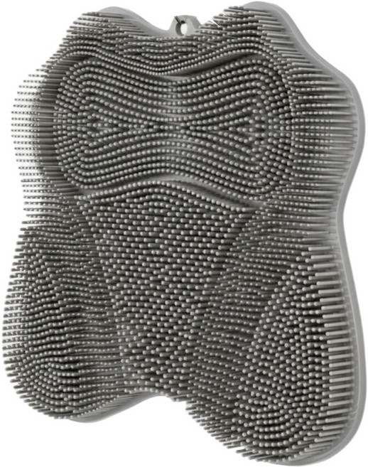 펀픽 흡착력 좋은 입체형 풋브러쉬 발씻는 매트, 그레이, 1개, 1개입