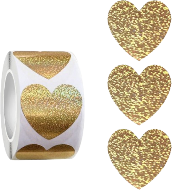 재물운 스티커 500매, 1개, 반짝이골드