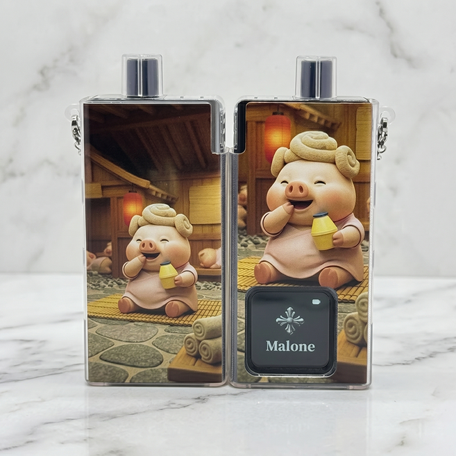 헤스티유 전자담배 12간지 캐릭터 투명 TPU 케이스 말론 전담 호환용, 1개, 돼지띠