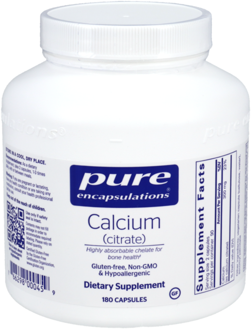 퓨어엔캡슐레이션스 칼슘 시트레이트 180정/ Pure Encapsulations Calcium Citrate Supplement 180 Capsules, 1개, 180정