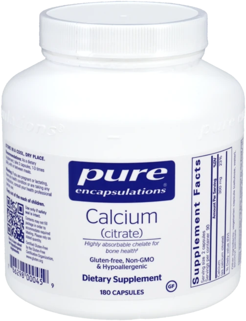 퓨어엔캡슐레이션스 칼슘 시트레이트 180정/ Pure Encapsulations Calcium Citrate Supplement 180 Capsules, 1개, 180정 - 쿠팡