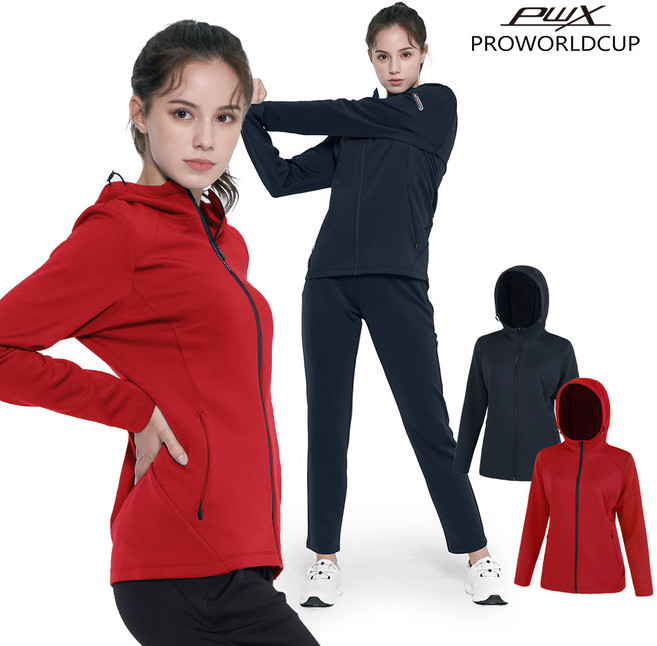 PWX Q321-5454-55 여성 트레이닝 집업 아우터