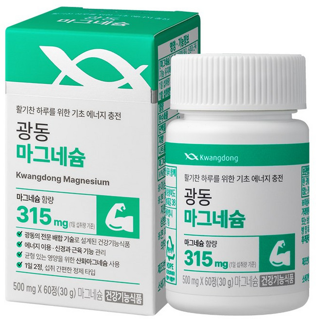 광동 마그네슘, 1개, 60정