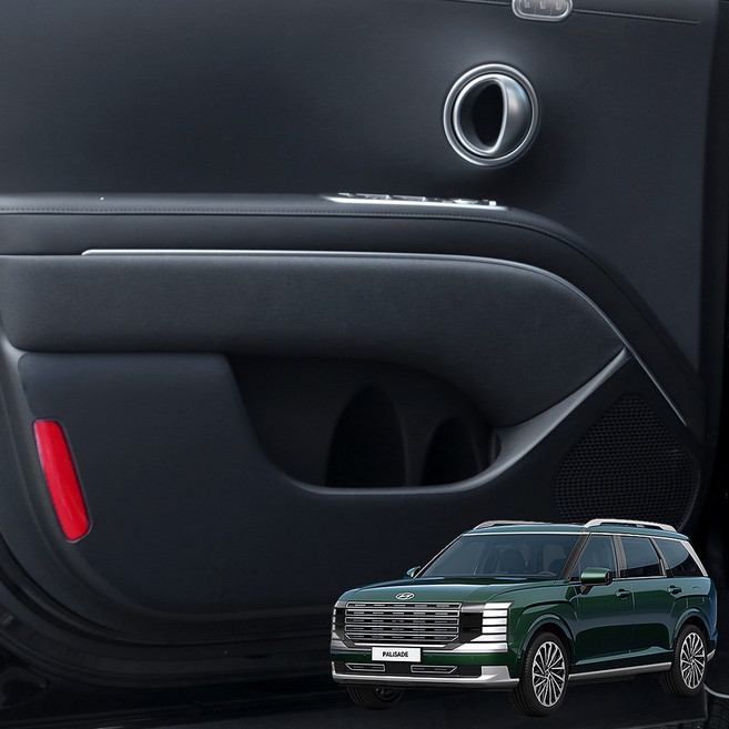 루젠 디 올 뉴 팰리세이드 LX3 도어커버 가죽 4P 풀세트, 모던블랙