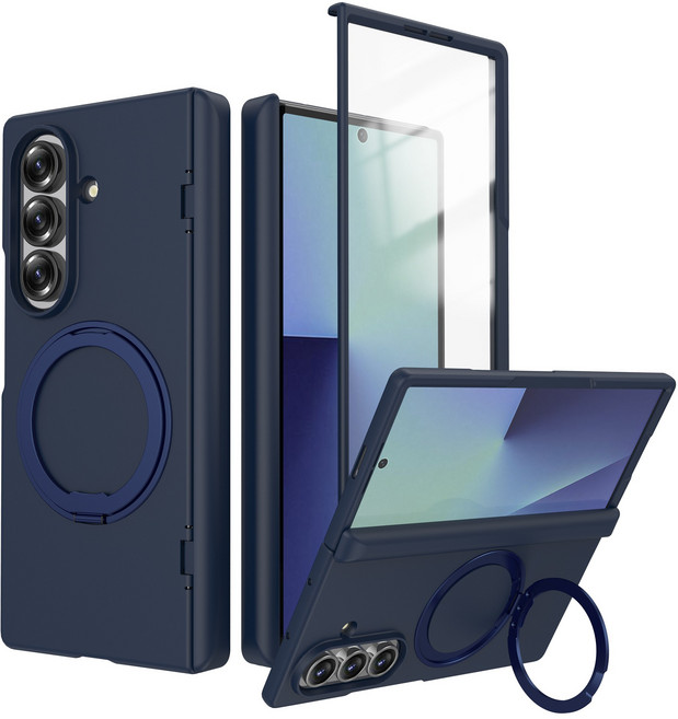 YINUO 갤럭시 Z 폴드 6 7 오토 힌지 가드 magsafe 360도 각도 조절이 거치대 케이스