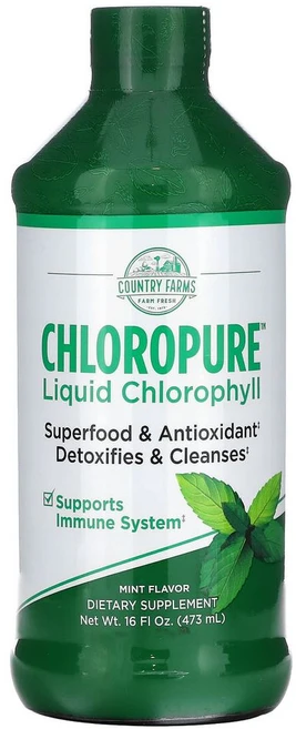 컨트리팜스 클로로퓨어 액상엽록소 민트 473ml2병 블러드슈가 그린슈퍼푸드 정화 보리순, 473ml - 쿠팡